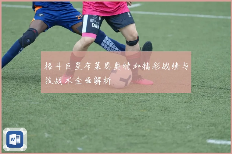 格斗巨星布莱恩奥特加精彩战绩与技战术全面解析